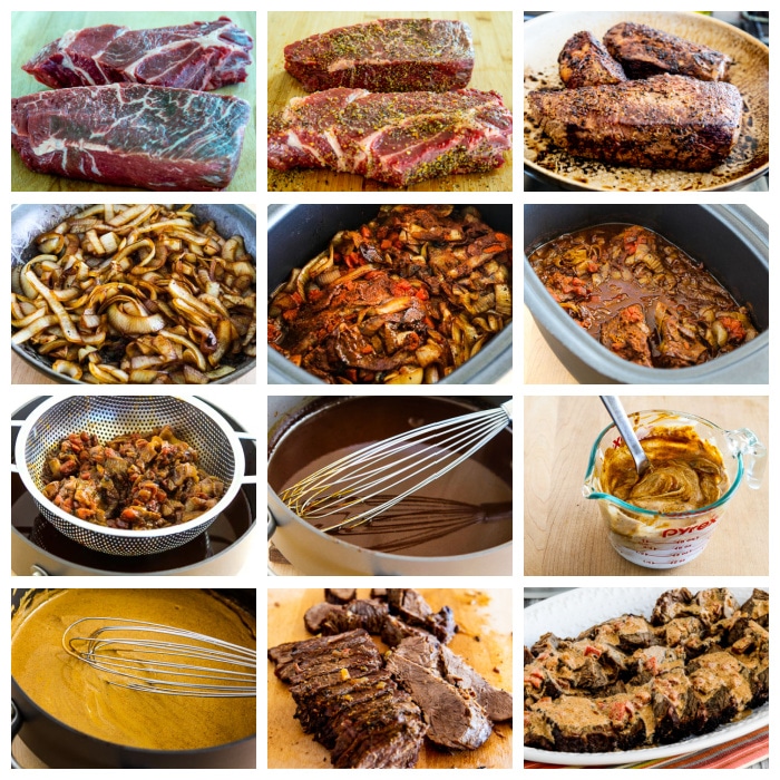 Slow Cooker Hungarian Pot Roast process shots collage