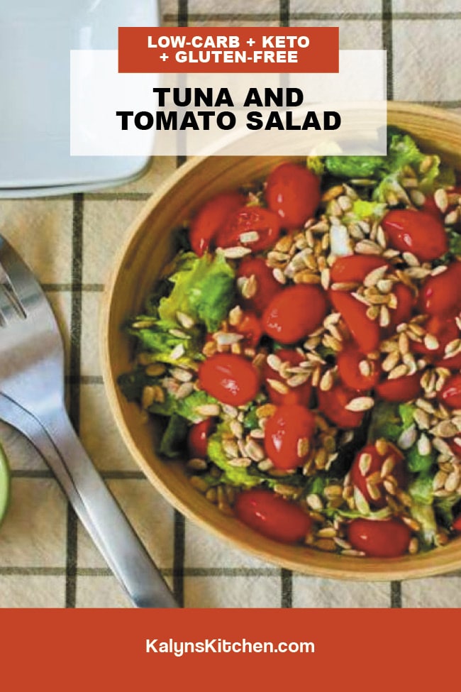 Pinterest image of Tuna and Tomato Salad