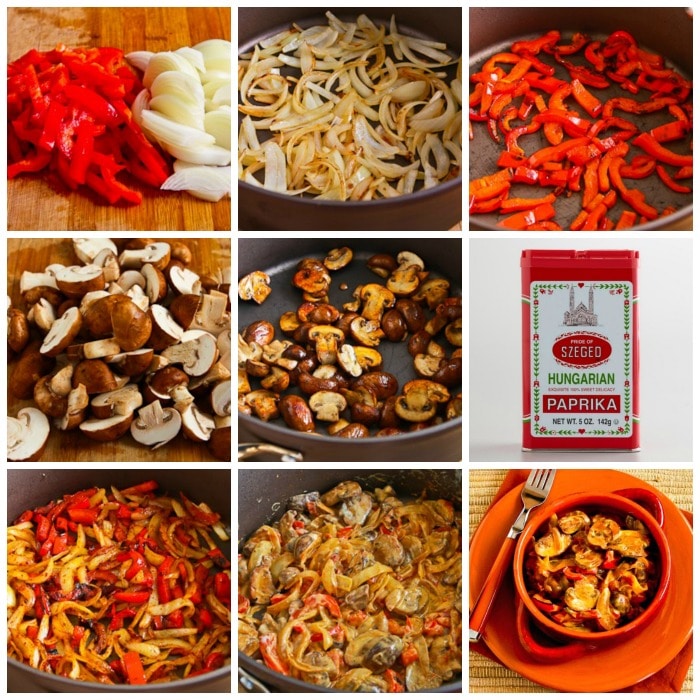 Vegetarian Mushroom Stew process shots collage