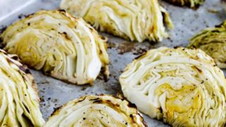 Low-Carb Roasted Cabbage with Lemon found on KalynsKitchen.com.