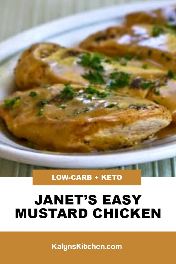 Pinterest image of Janet's Easy Mustard Chicken