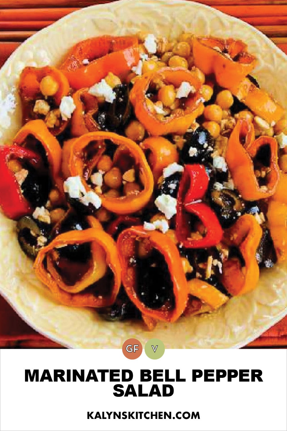 Pinterest image of Marinated Bell Pepper Salad