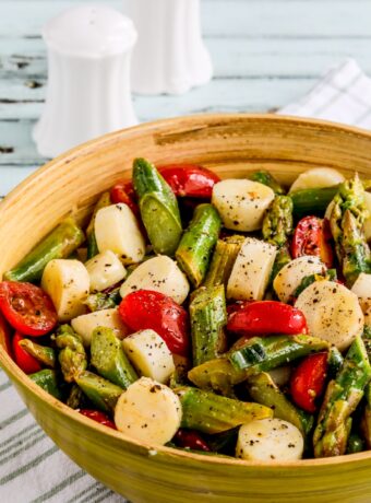 Asparagus and Tomato Salad with Hearts of Palm thumbnail image of finished salad in serving bowl