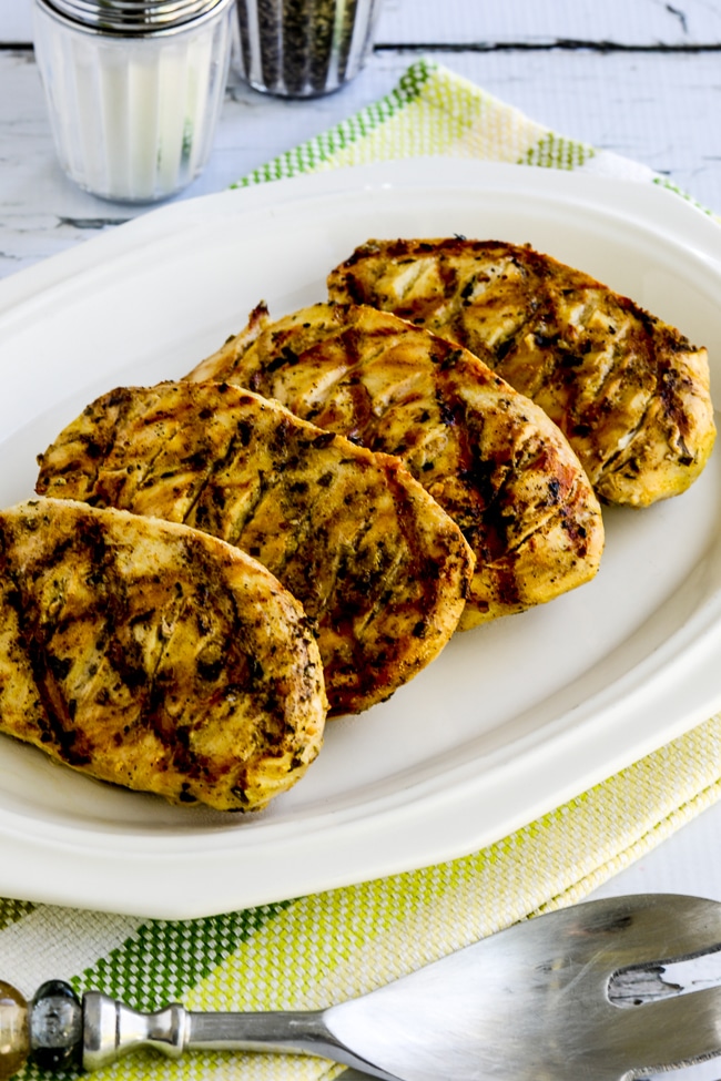 Grilled Chicken with Tarragon-Mustard Marinade close-up photo