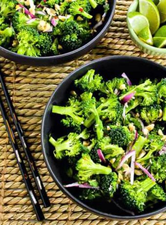 Thai Broccoli Salad in serving bowl