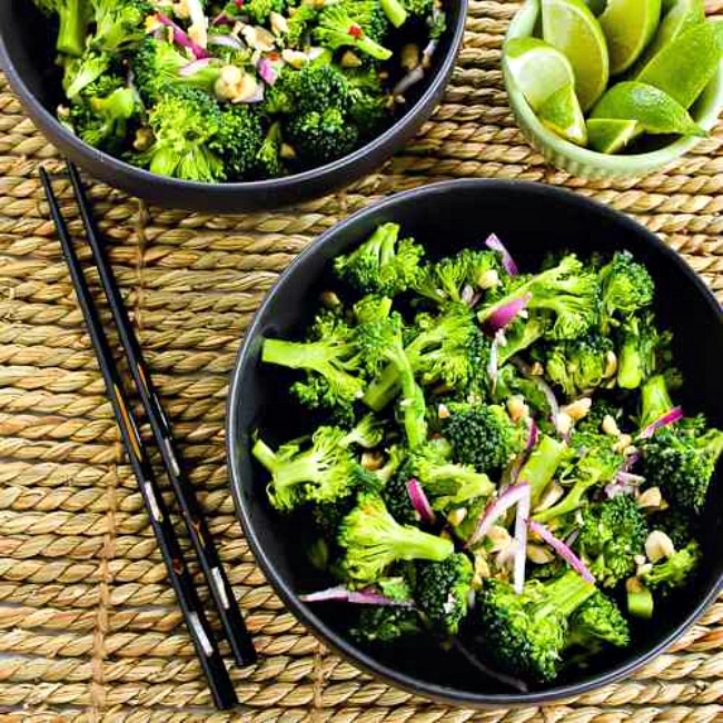Thai Broccoli Salad in serving bowl