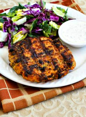 Grilled Fresh Salmon Burgers with Caper Mayonnaise top photo