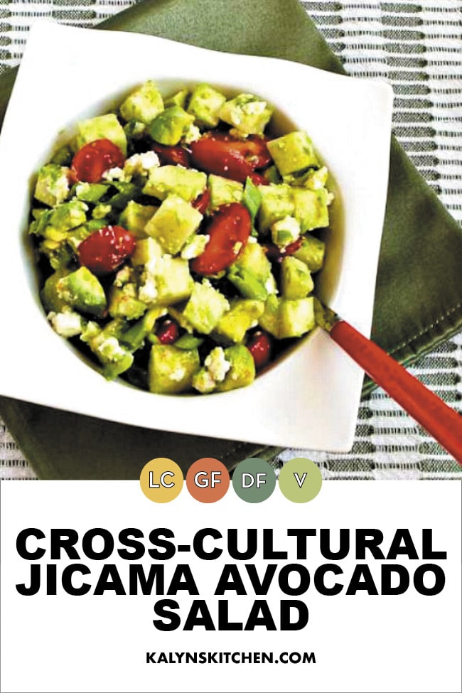 Pinterest image of Cross-Cultural Jicama Avocado Salad