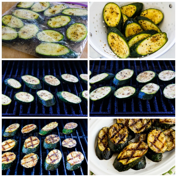 How to Grill Zucchini process shots collage