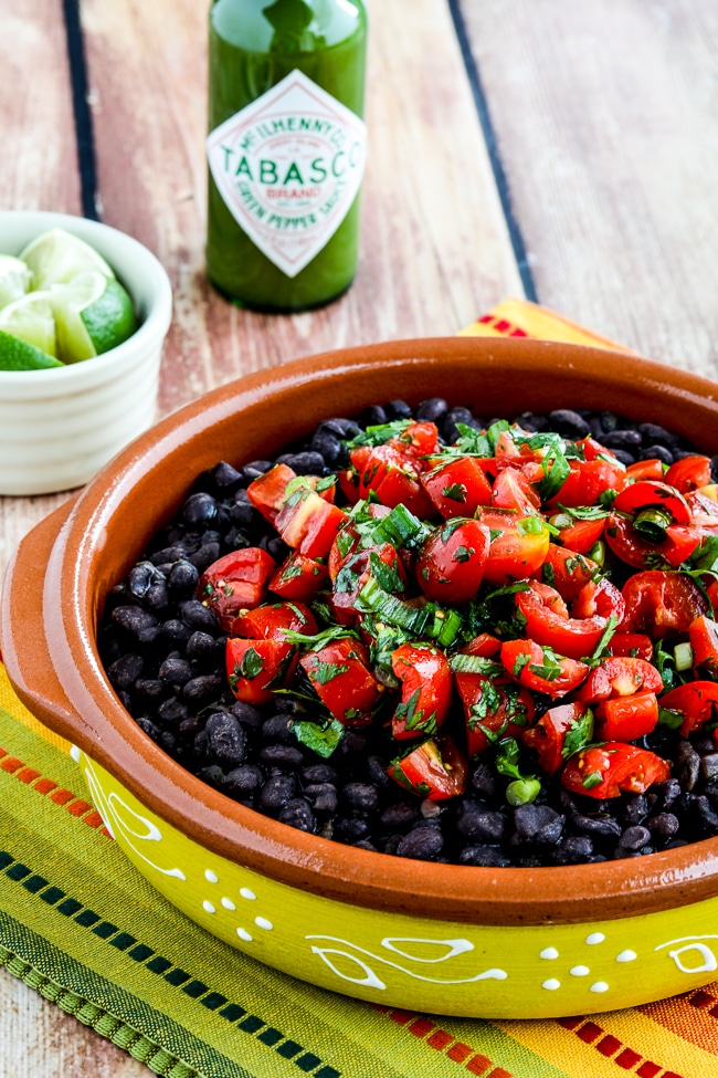 Spicy Black Beans with Cilantro finished beans