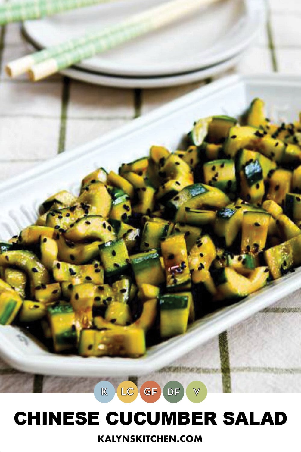 Pinterest image of Chinese Cucumber Salad