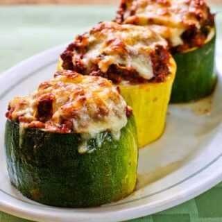 Meat, Tomato, and Mozzarella Stuffed Zucchini Cups