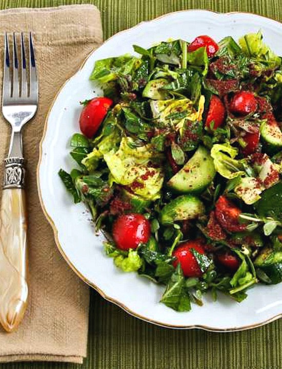 Mediterranean Lettuce Salad with Purslane and Mint