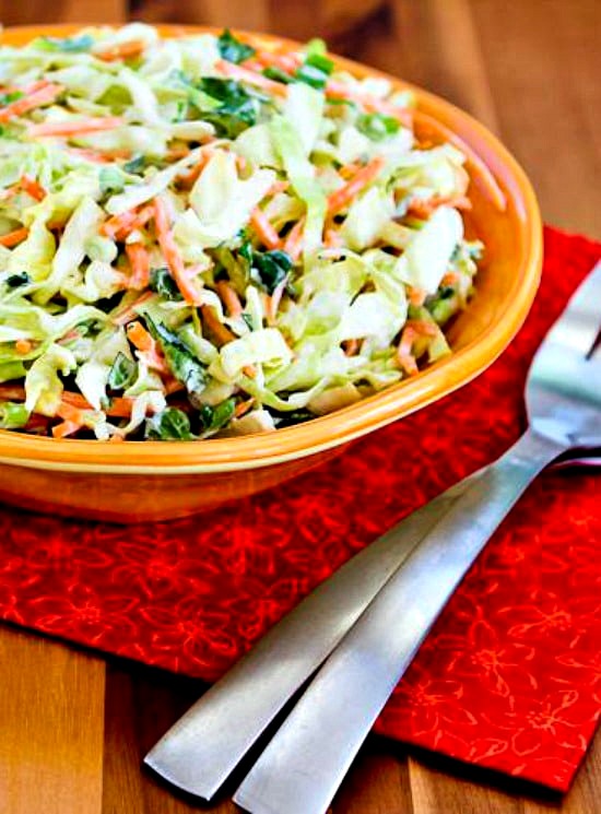 Moroccan Cabbage Slaw with Carrots and Mint photo of finished salad in bowl