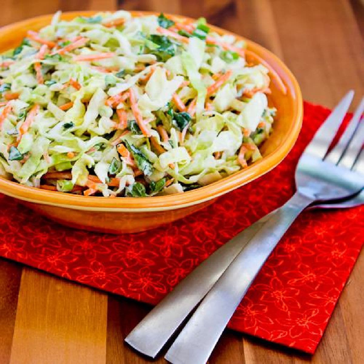 Square image of Moroccan Salad with Cabbage, Carrots, and Mint