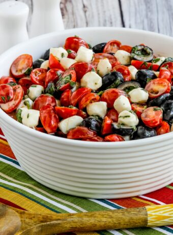 Tomato, Olive, and Fresh Mozzarella Salad thumbnail image of finished salad