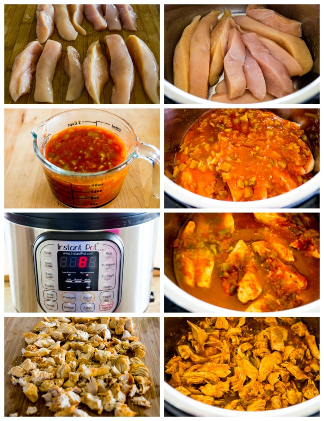Recipe Process Photos for Chicken Lettuce Wrap Tacos (Instant Pot) on KalynsKitchen.com