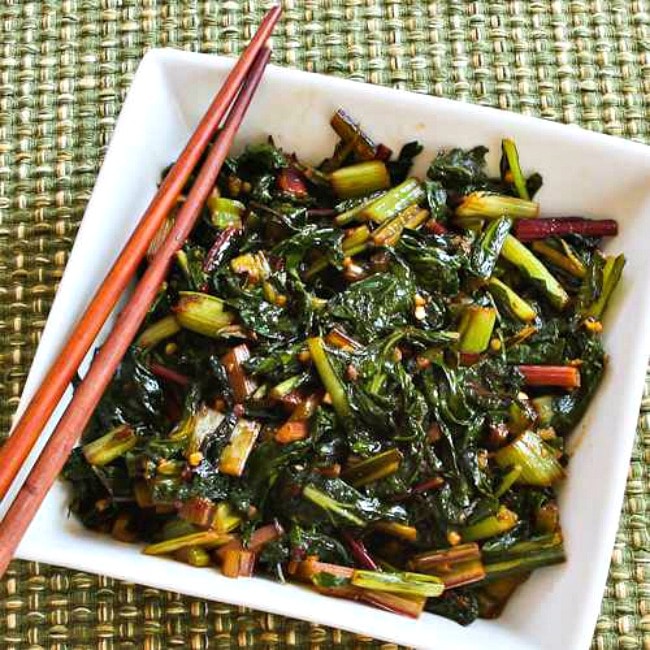 Spicy Stir-Fried Swiss Chard square image