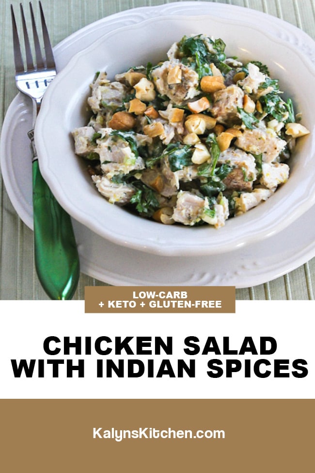 Pinterest image of Chicken Salad with Indian Spices