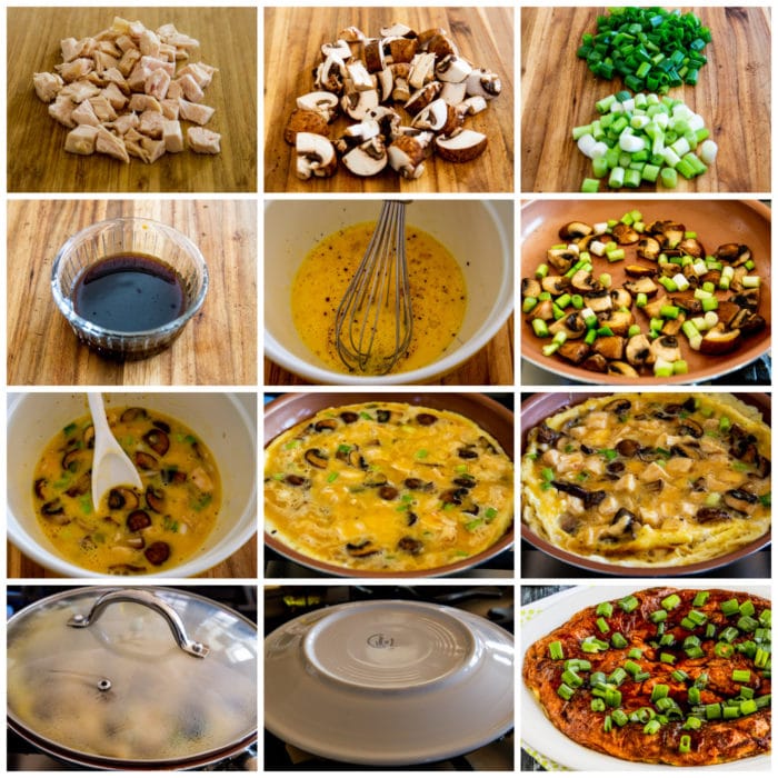 Chicken Egg Foo Yung process shots collage