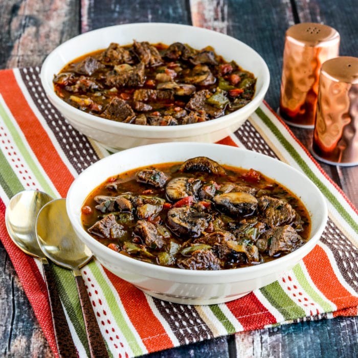 square thumbnail image of Leftover Roast Beef Italian Stew in serving bowls