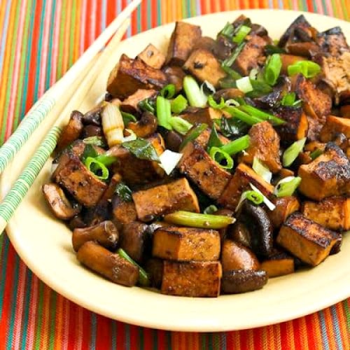 Stir-Fried Marinated Tofu and Mushrooms found on KalynsKitchen.com