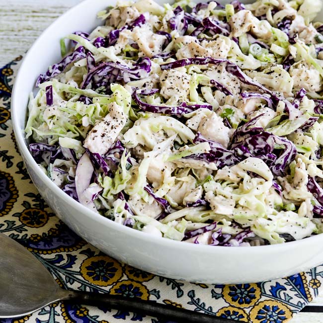 thumbnail photo of Low-Carb Chicken Cabbage Salad with Mustard and Celery Seed =