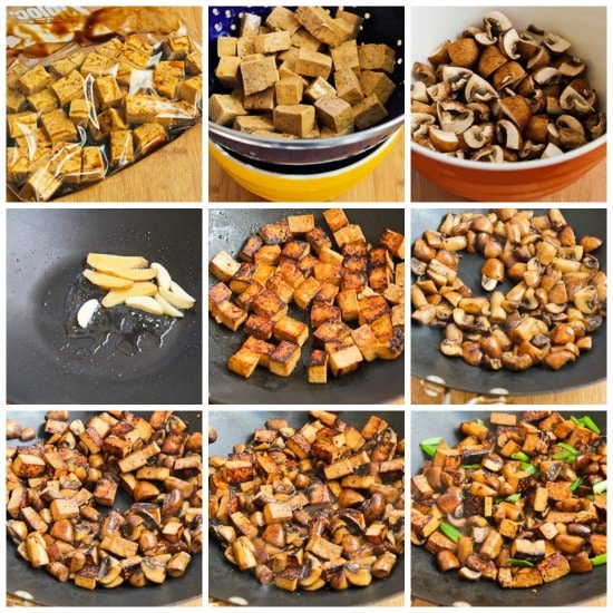 Stir-Fried Marinated Tofu and Mushrooms found on KalynsKitchen.com