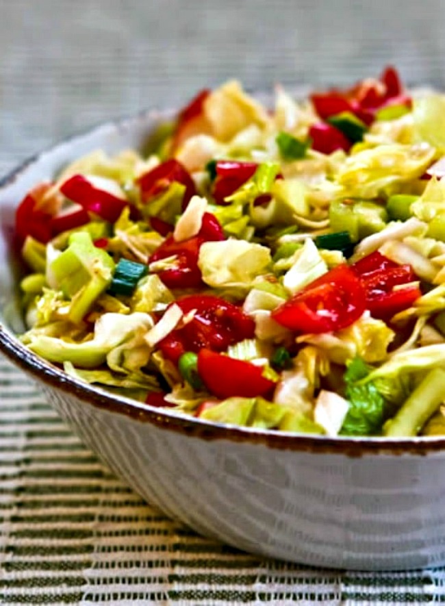 Puerto Rican Spicy Cabbage Salad found on KalynsKitchen.com