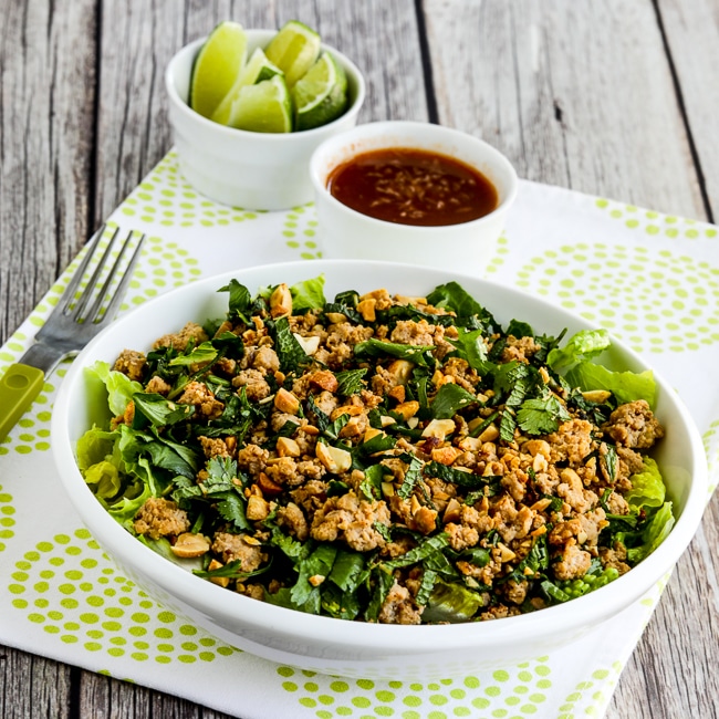 Thai-Inspired Turkey Larb Salad thumbnail image of finished salad on plate