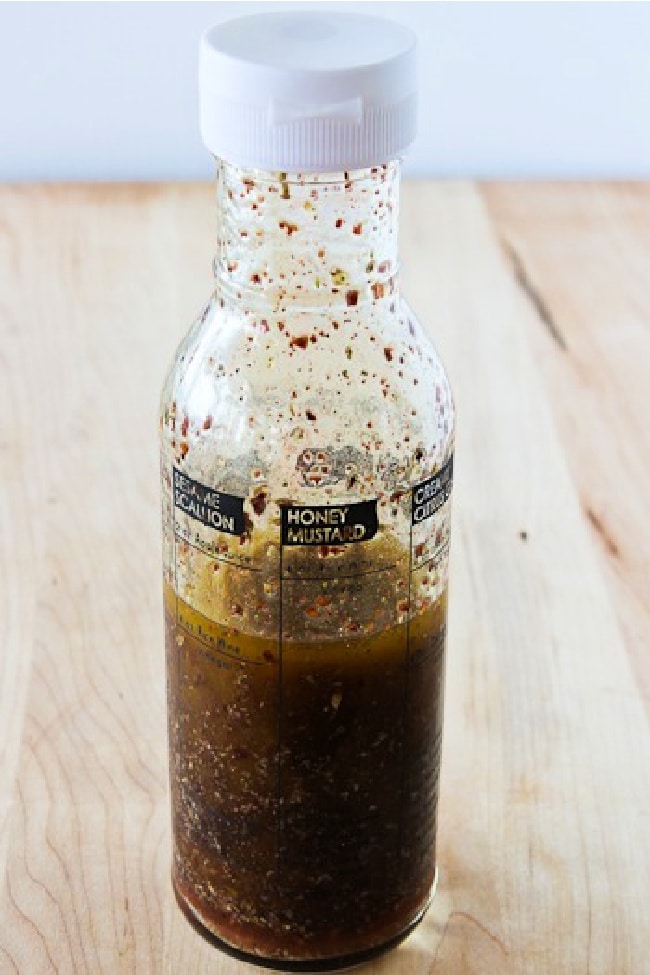 Mediterranean Salad Dressing shown in shaker jar