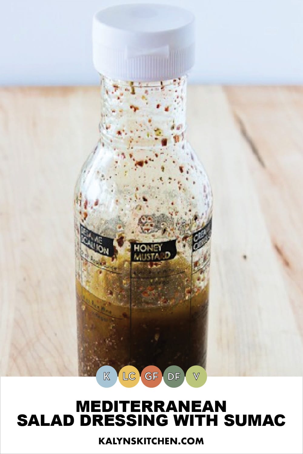Pinterest image of Mediterranean Salad Dressing (with Sumac)