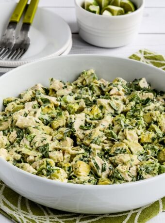 Chicken and Avocado Salad with Lime and Cilantro thumbnail image of finished salad in serving bowl