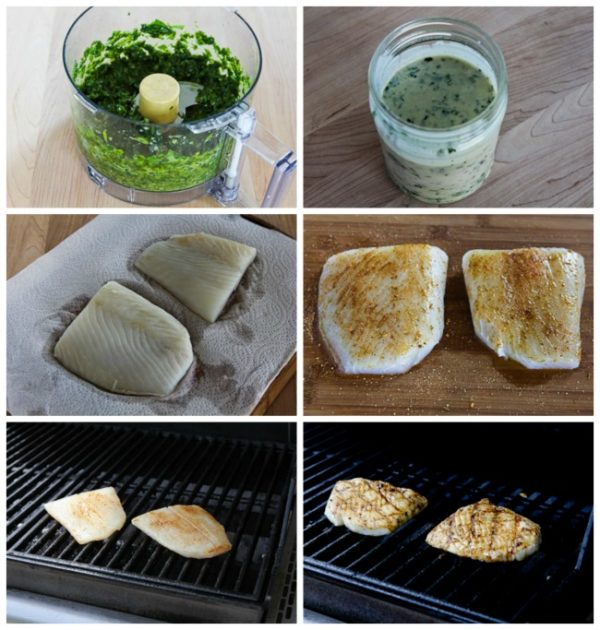 Grilled Halibut Recipe With Basil Vinaigrette Kalyns Kitchen 8641