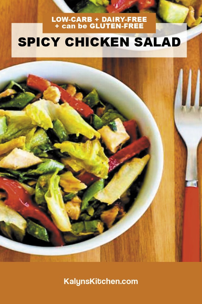 Pinterest image of Spicy Chicken Salad