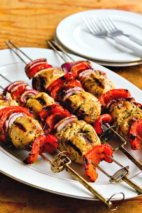 Grilled Chicken and Veggie Kabobs Kalyn's Kitchen