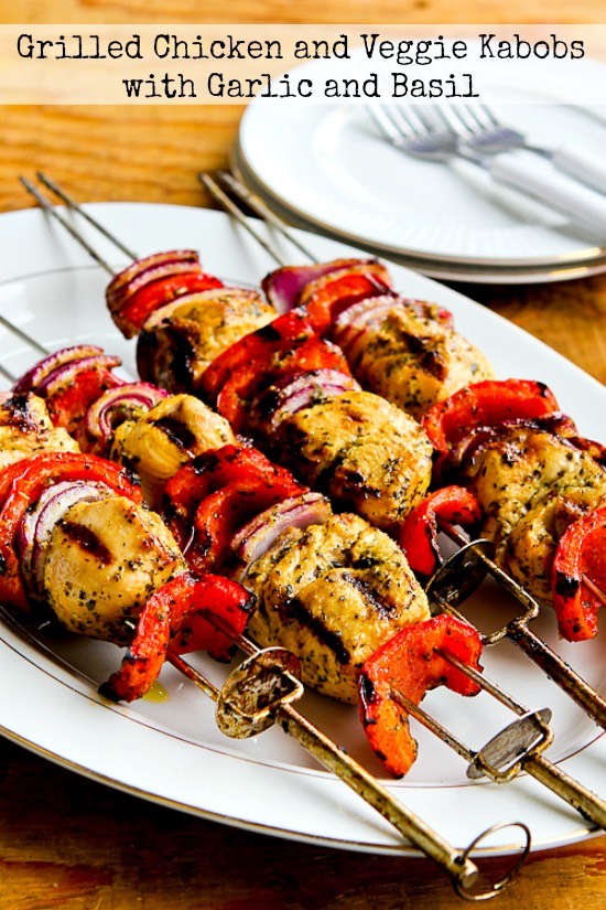 Grilled Chicken and Veggie Kabobs Kalyn's Kitchen