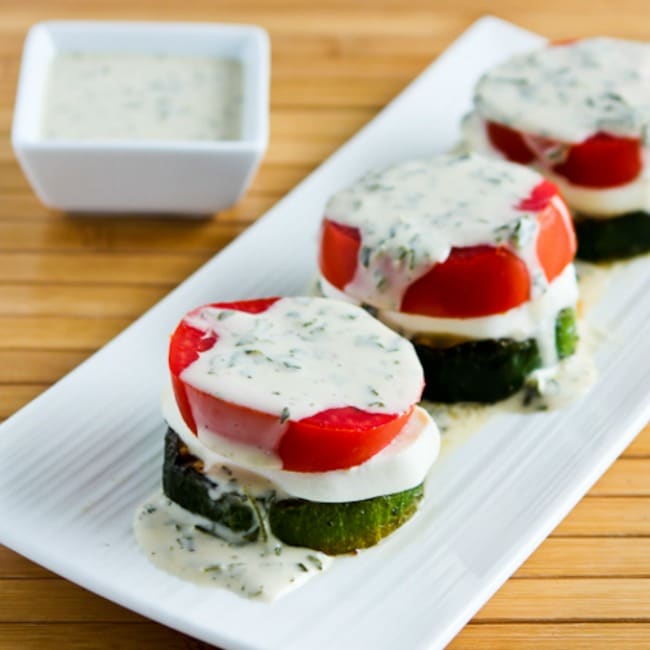 Thumbnail photo Grilled Zucchini Caprese Stacks