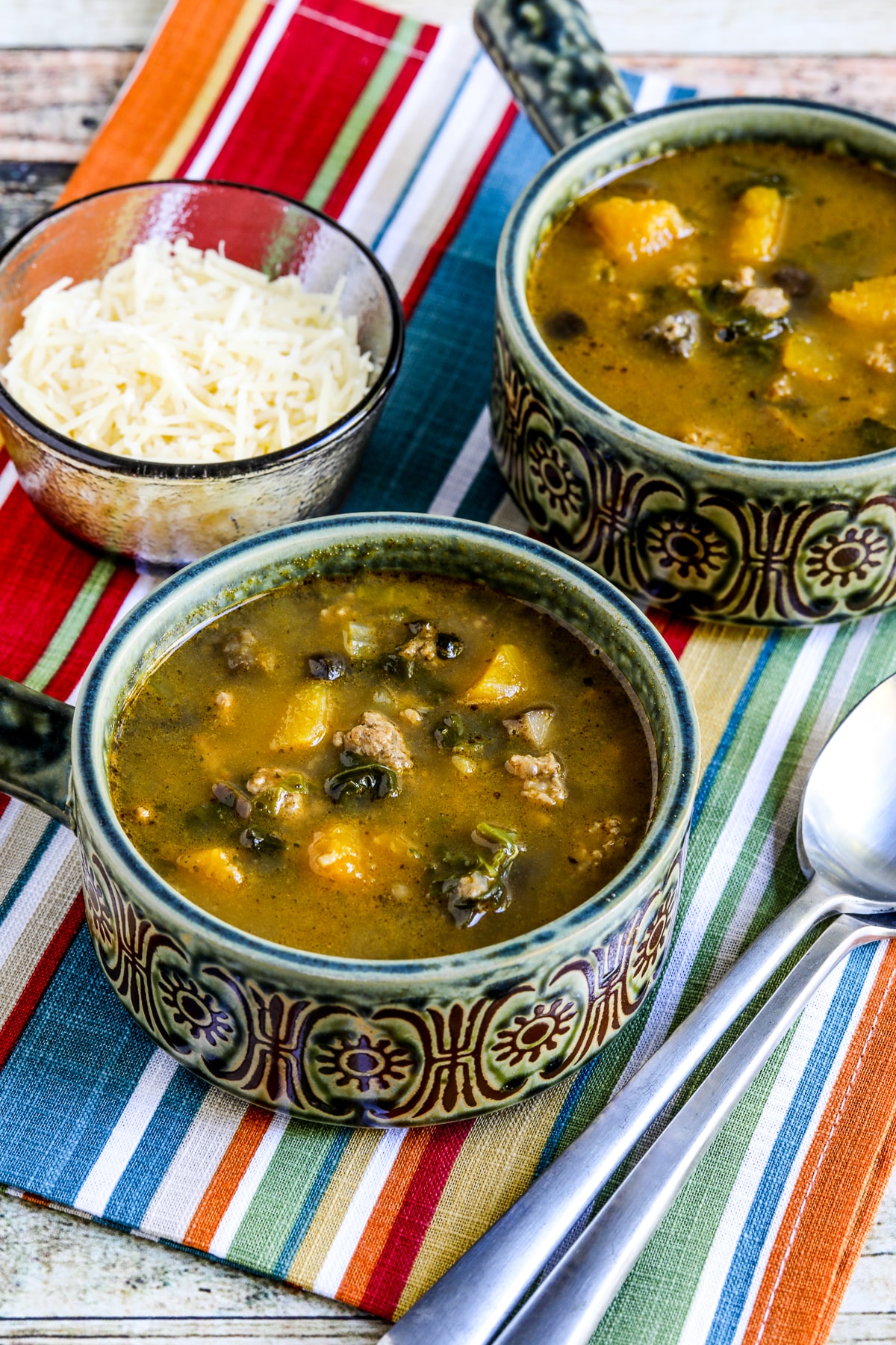 Ground Turkey Soup with Kale and Rice