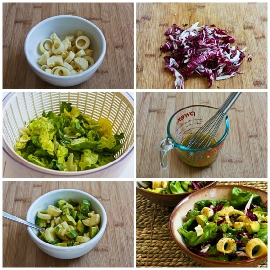 Rich Salad with Hearts of Palm, Avocado, and Radicchio [found on KalynsKitchen.com]