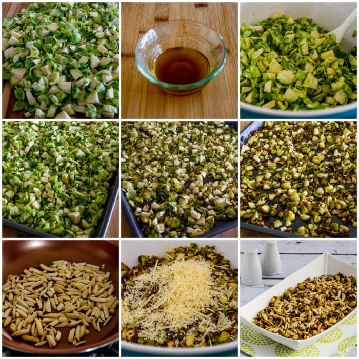 Roasted Shredded Brussels Sprouts process shots collage