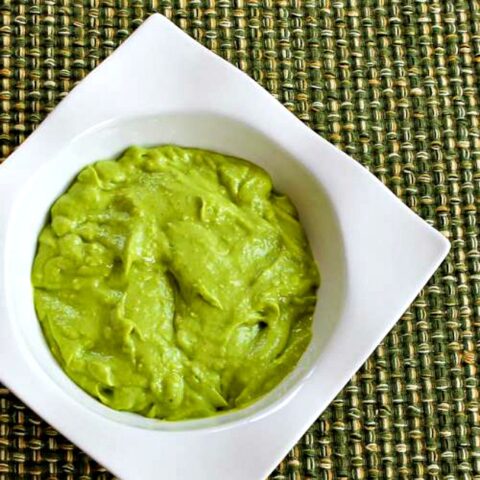 Easy Avocado Sauce large thumbnail image of finished sauce in bowl