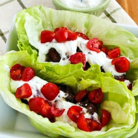 Ground Beef Gyro Meatball Lettuce Wraps