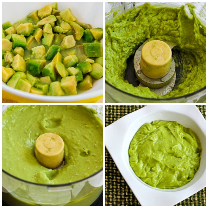 Easy Avocado Sauce process shots collage