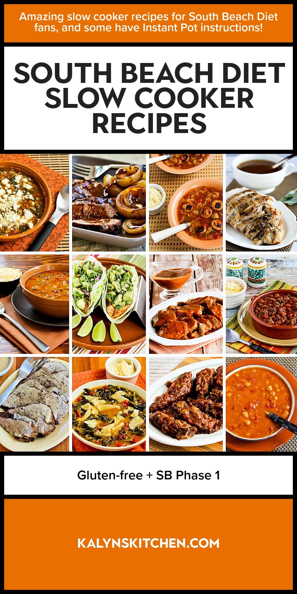 Pinterest image of South Beach Diet Slow Cooker Recipes