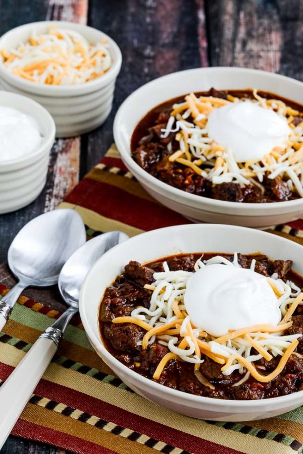 Instant Pot Low-Carb All-Beef Ancho and Anaheim Chili found on KalynsKitchen.com