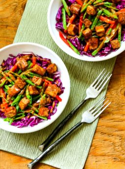 Cabbage Bowl with Tofu and Peanut Sauce (Video)