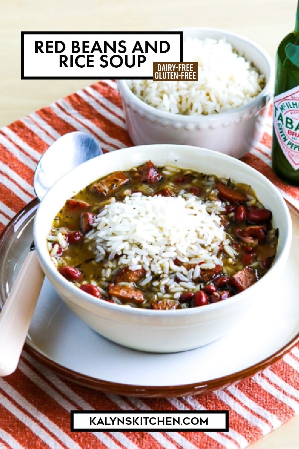 Pinterest image of Red Beans and Rice Soup