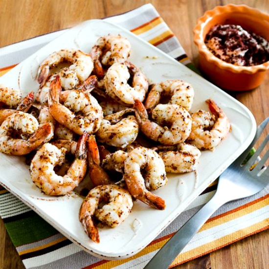 Spicy Roasted Shrimp with Garlic, Sumac, and Aleppo Pepper found on KalynsKitchen.com
