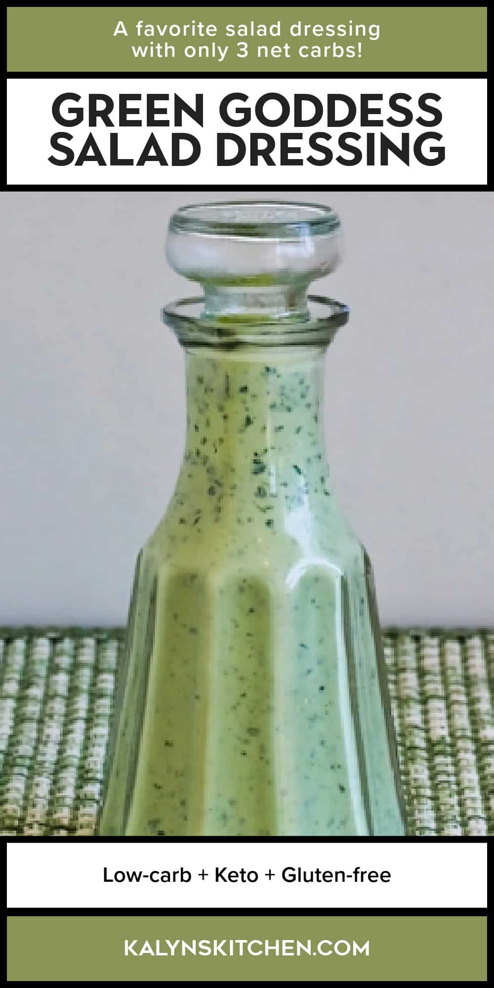 Pinterest image of Green Goddess Salad Dressing